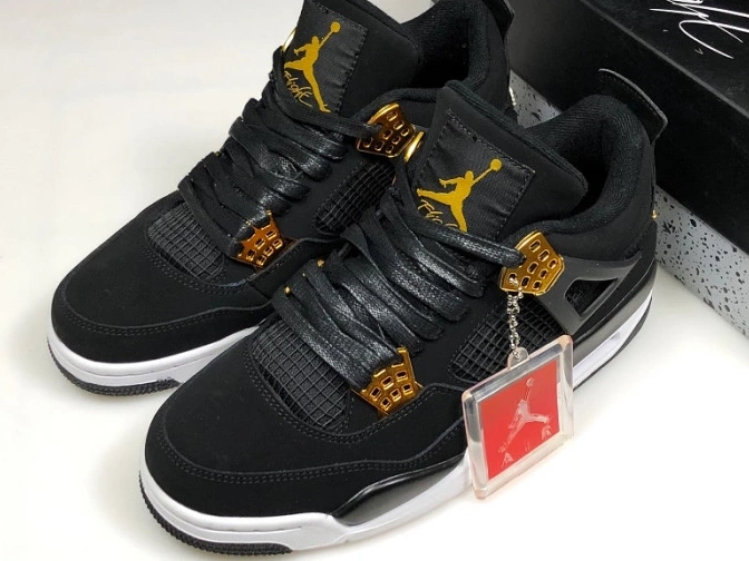 Bmlin Shoes Black 308497-032 Air 4 Gold-White Royalty Jordan Metallic 0722
